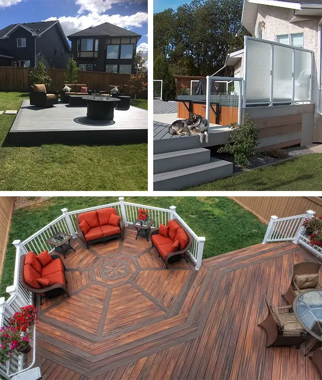 custom  backyard deck builds