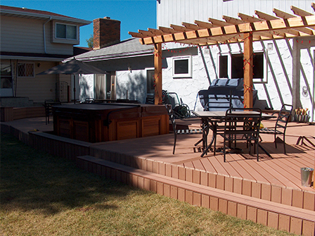 single level custom deck built