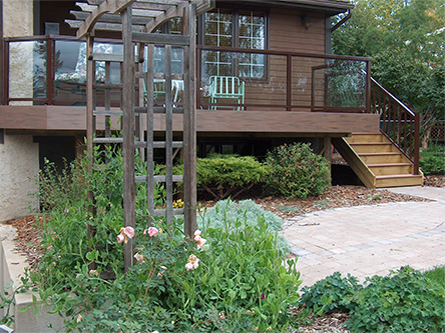 brown wooden custom deck 