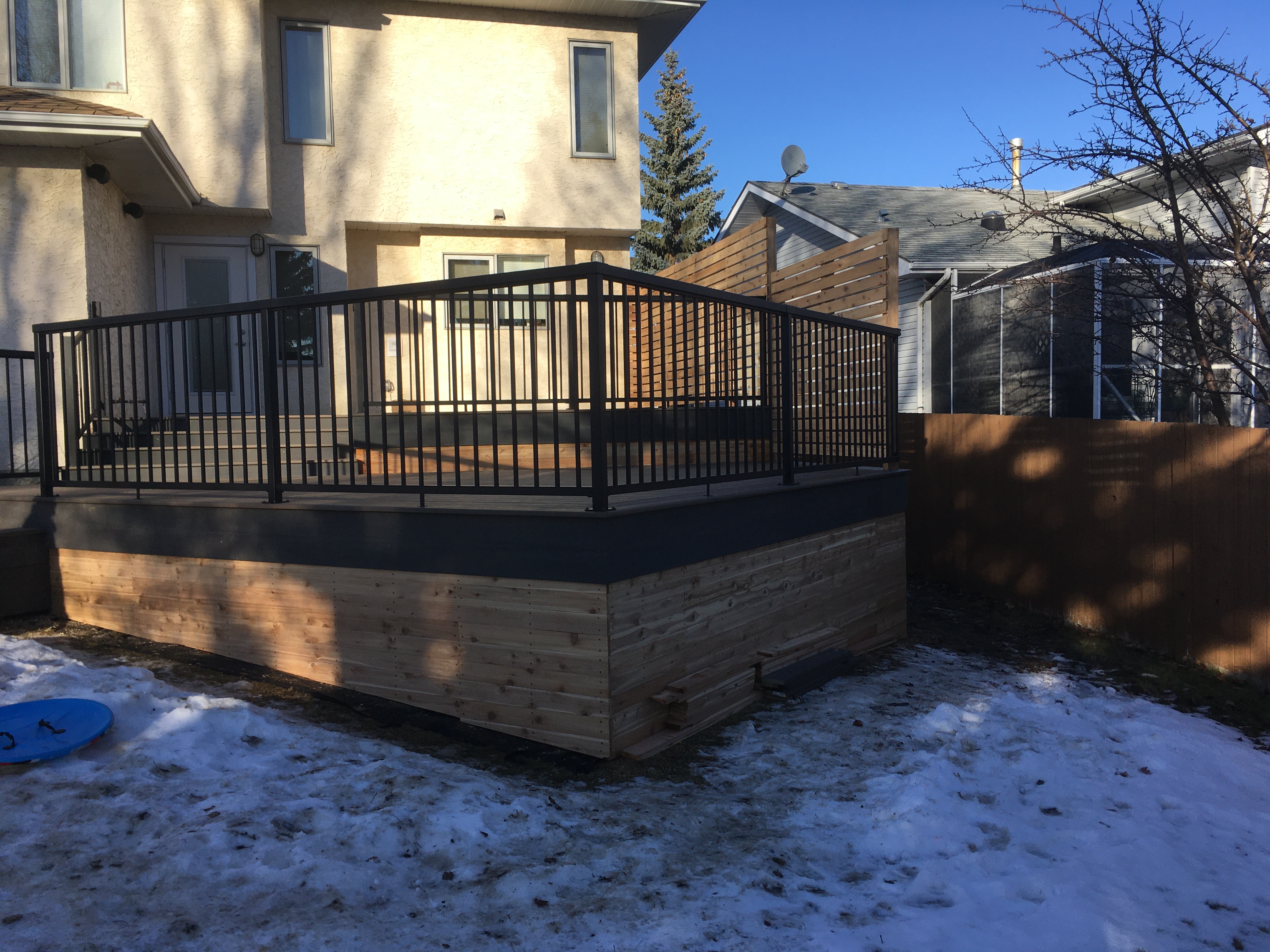 Elevated Outdoor Living: A Stunning Multi-Level Deck Transformation in Stony Plain