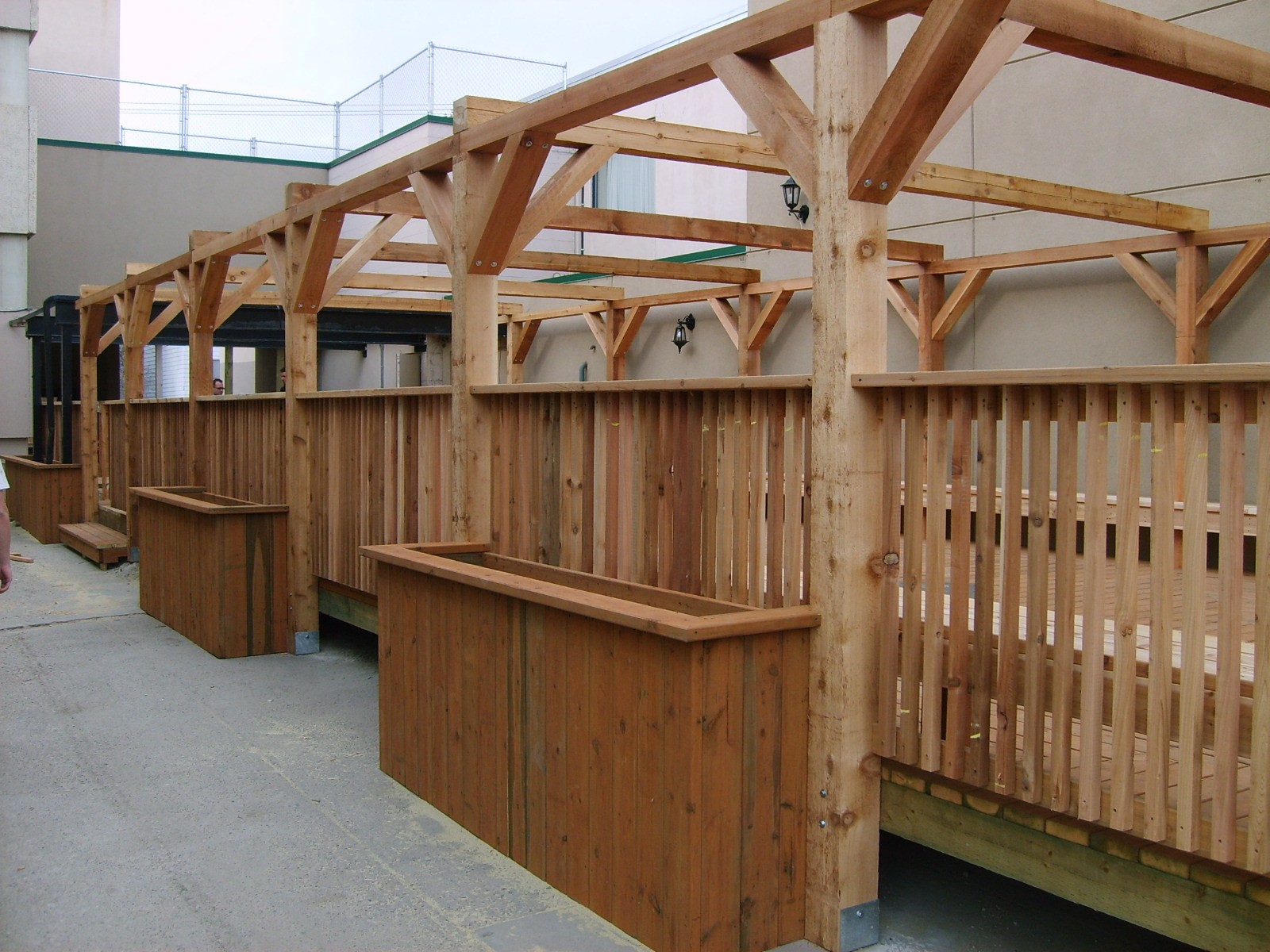  treated wood outdoor area built for local edmonton business 1