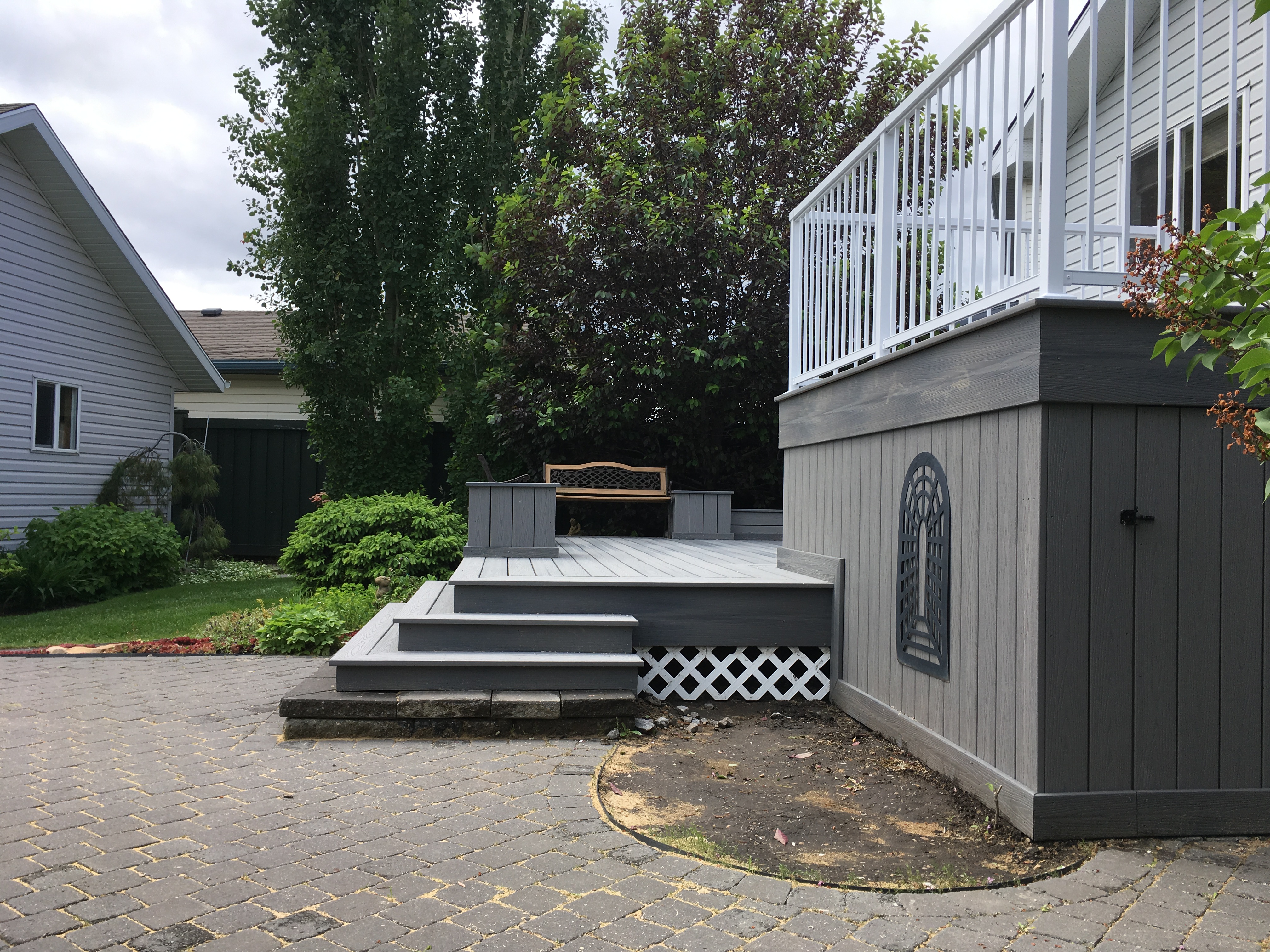 multi-level composite deck private retreat 4