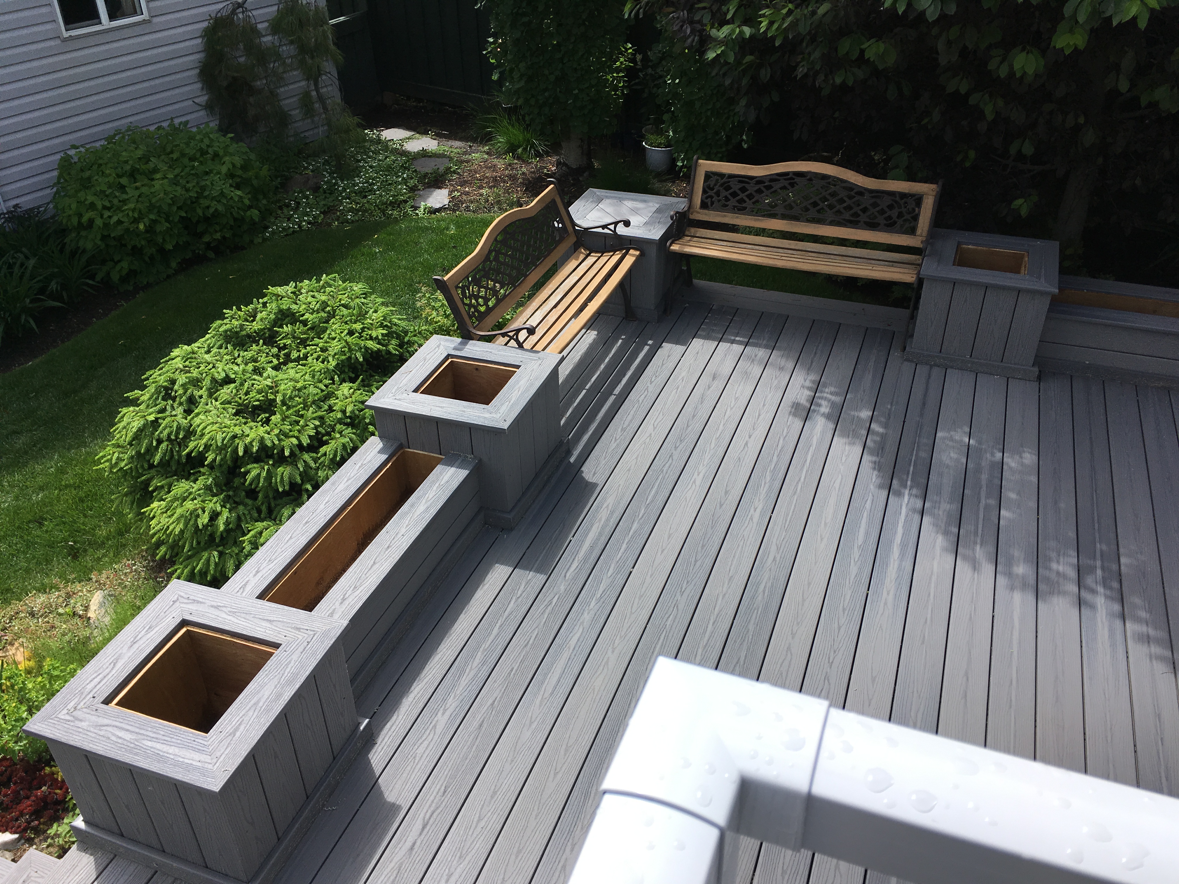 multi-level composite deck private retreat 13