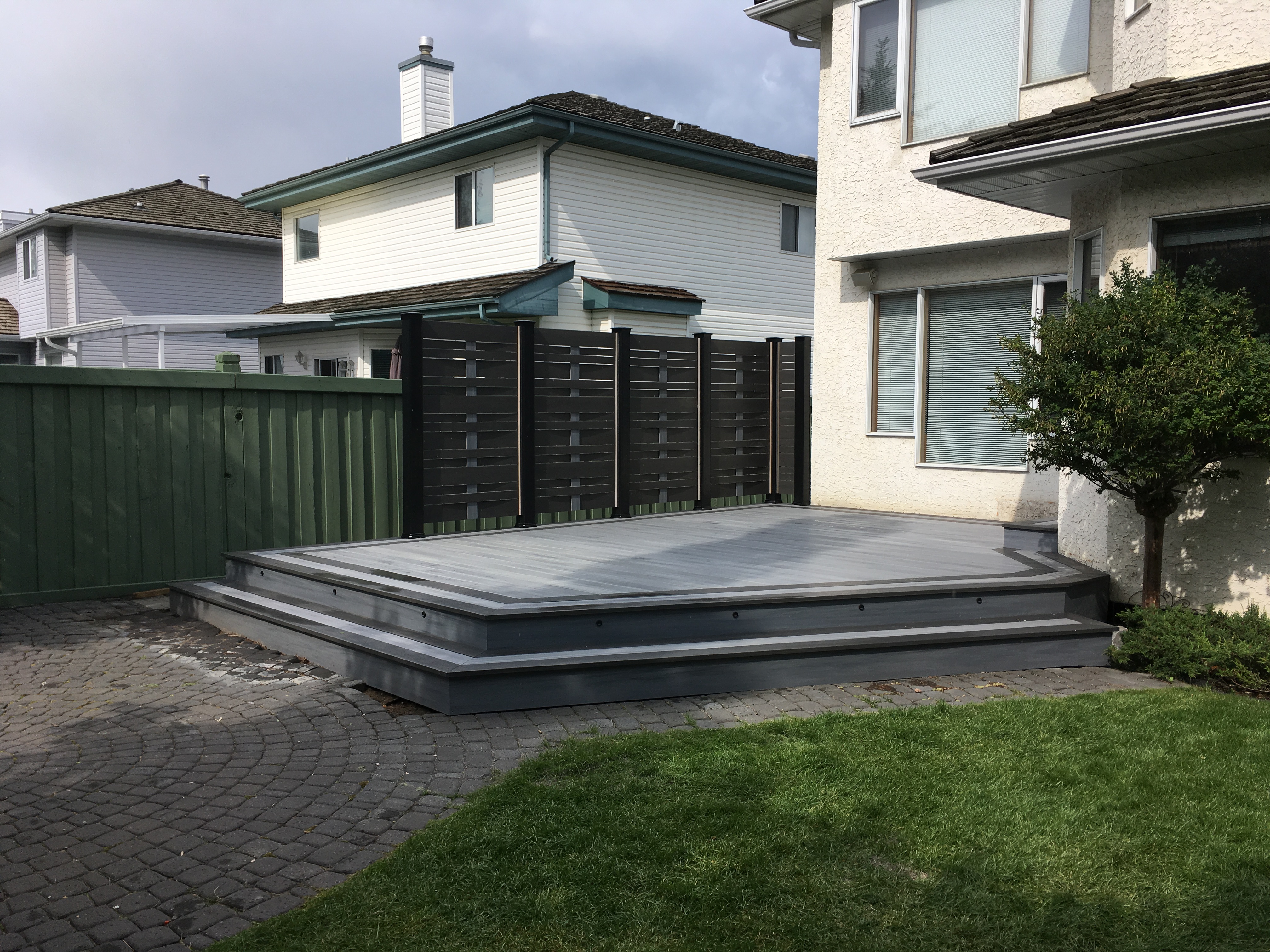 Spruce Grove Square Composite Deck Designed with Privacy 2