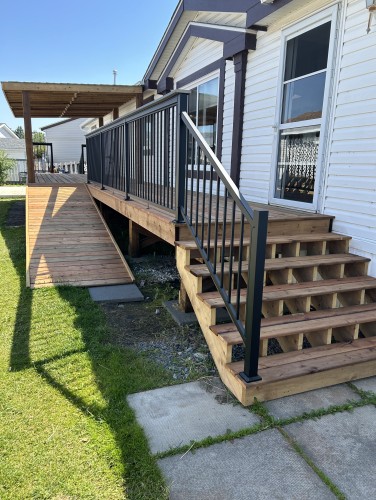 Accessible & Independent Outdoor Living Space - Custom Deck Build in Millet, AB